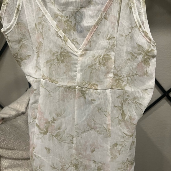 Double Layered Sheer Floral Maxi Dress - Picture 5 of 5